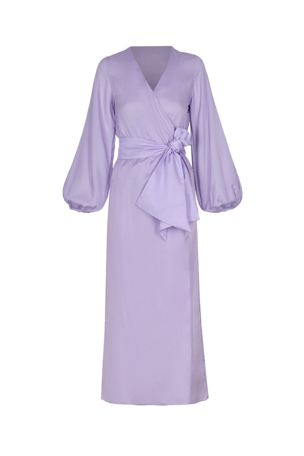 Tertulia Martellato Silk Maxi Dress / Lila
